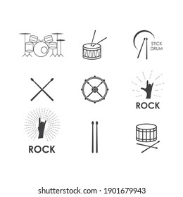 Drum stick icon vector design
