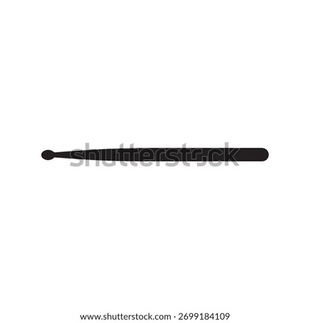 Drum stick silhouette vector flat illustration design on white background