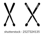 Drum stick vector icons set