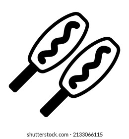 drum stick vector Line Icon. Simple Creative vector Line Icon