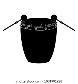 Drum with sticks