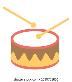 Drum sticks beating on snare drum, celebration concept