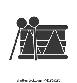 drum with sticks icon