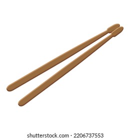 Drum sticks icon. Isometric of Drum sticks vector icon for web design isolated on white background
