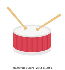 Icono de tambor y palos. Vector.