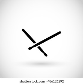 Drum sticks icon vector