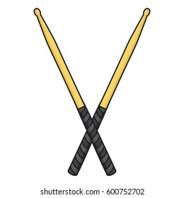 Drum sticks  icon  vector
