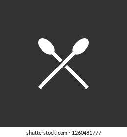drum sticks icon vector. drum sticks sign on black background. drum sticks icon for web and app