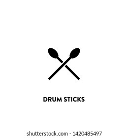 drum sticks icon vector. drum sticks sign on white background. drum sticks icon for web and app