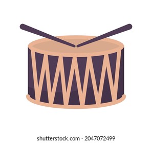 drum with sticks over white