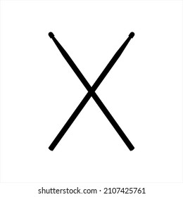 Drum sticks simple icon on white background
