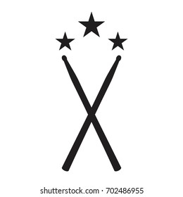 Drum sticks simple icon vector