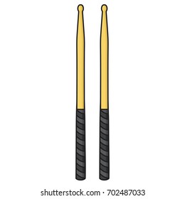 Drum sticks simple icon vector