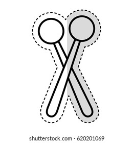 Drum sticks vector illustration