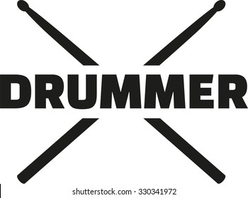 Drum sticks with word drummer