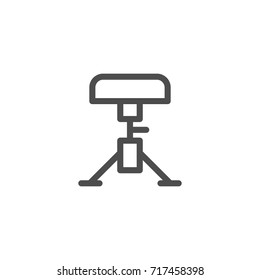 Drum stool line icon