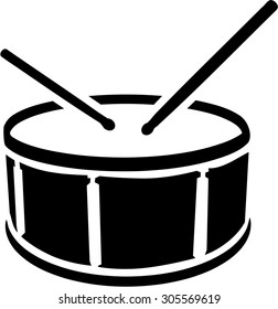 Drum symbol with sticks