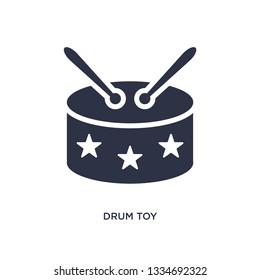 drum toy icon. Simple element illustration from toys concept. drum toy editable symbol design on white background. Can be use for web and mobile.