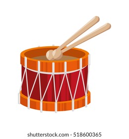 Drum Toy Kid Isolated Icon