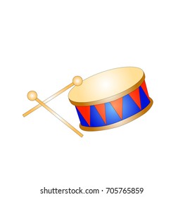 drum toy kid isolated icon vector illustration