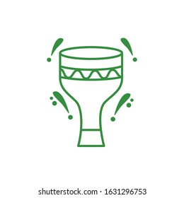 drum tropical instrument isolated icon vector illustration design