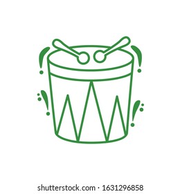 drum tropical instrument isolated icon vector illustration design