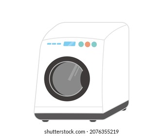 Drum type. Washing machine. Home appliances. Simple illustration.
