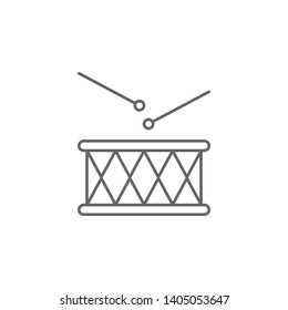 Drum USA outline icon. Signs and symbols can be used for web, logo, mobile app, UI, UX