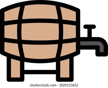 drum vector color line icon