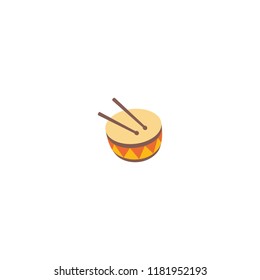 Drum vector flat icon