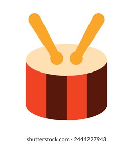 Drum Vector Flat Icon Design