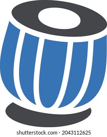 drum vector glyph colour icon