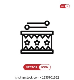 Drum vector icon