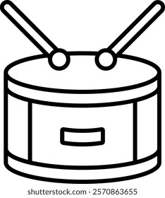 Drum vector icon. Can be used for printing, mobile and web applications.