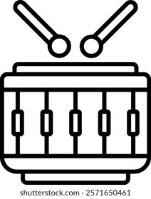 Drum vector icon. Can be used for printing, mobile and web applications.