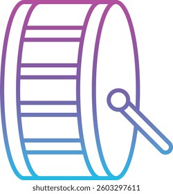 Drum vector icon. Can be used for printing, mobile and web applications.