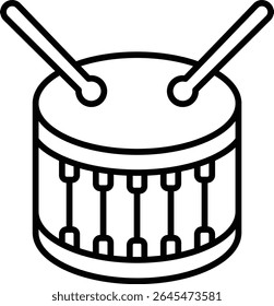 Drum vector icon. Can be used for printing, mobile and web applications.
