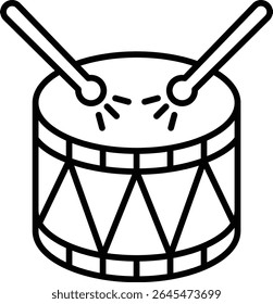 Drum vector icon. Can be used for printing, mobile and web applications.