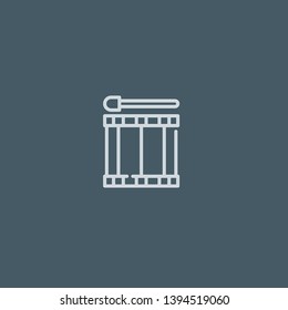 Drum vector icon. Drum concept stroke symbol design. Thin graphic elements vector illustration, outline pattern for your web site design, logo, UI. EPS 10.