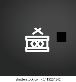 Drum vector icon. Drum concept stroke symbol design. Thin graphic elements vector illustration, outline pattern for your web site design, logo, UI. EPS 10.