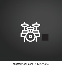 Drum vector icon. Drum concept stroke symbol design. Thin graphic elements vector illustration, outline pattern for your web site design, logo, UI. EPS 10.