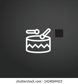 Drum vector icon. Drum concept stroke symbol design. Thin graphic elements vector illustration, outline pattern for your web site design, logo, UI. EPS 10.