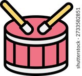 Drum Vector Icon Design Illustration