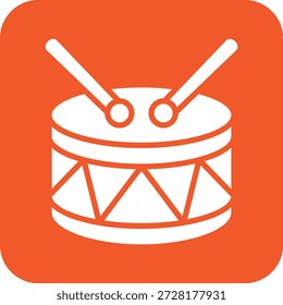 Ilustração de design de ícone de vetor de tambor