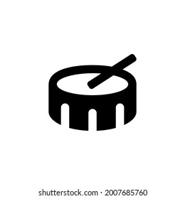 Drum vector icon. Drums Musical instrument black flat symbol isolated Vector EPS 10