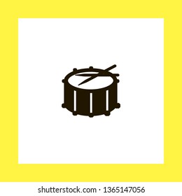 drum vector icon. flat design