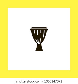 drum vector icon. flat design