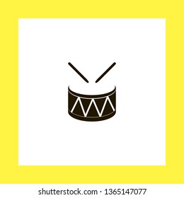 drum vector icon. flat design