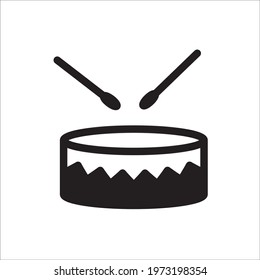 Drum vector icon. Drum flat sign design illustration. Drums symbol pictogram