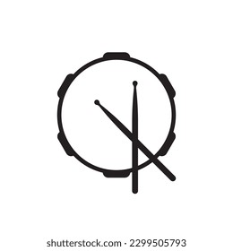 Drum vector icon. Drum flat sign design illustration. Drums symbol pictogram. UX UI icon